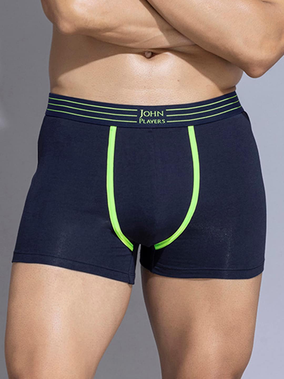 

John Players Outer Elastic Cotton Trunk, Blue