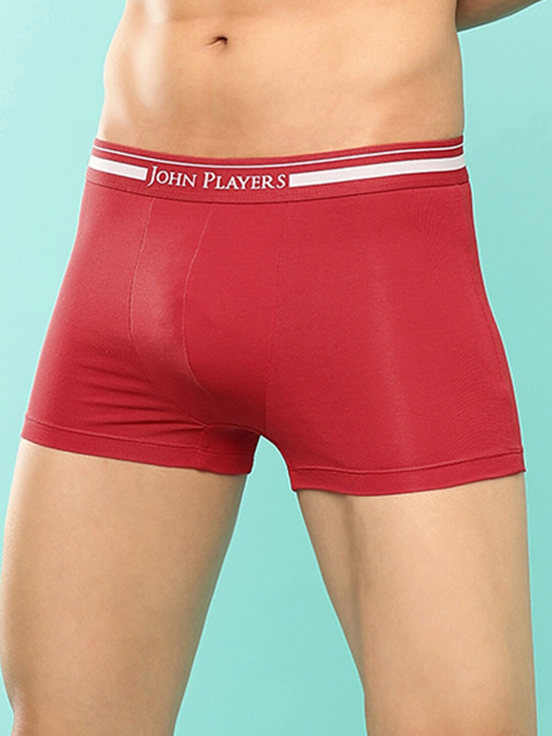 

John Players Outer Elastic Cotton Trunk, Red