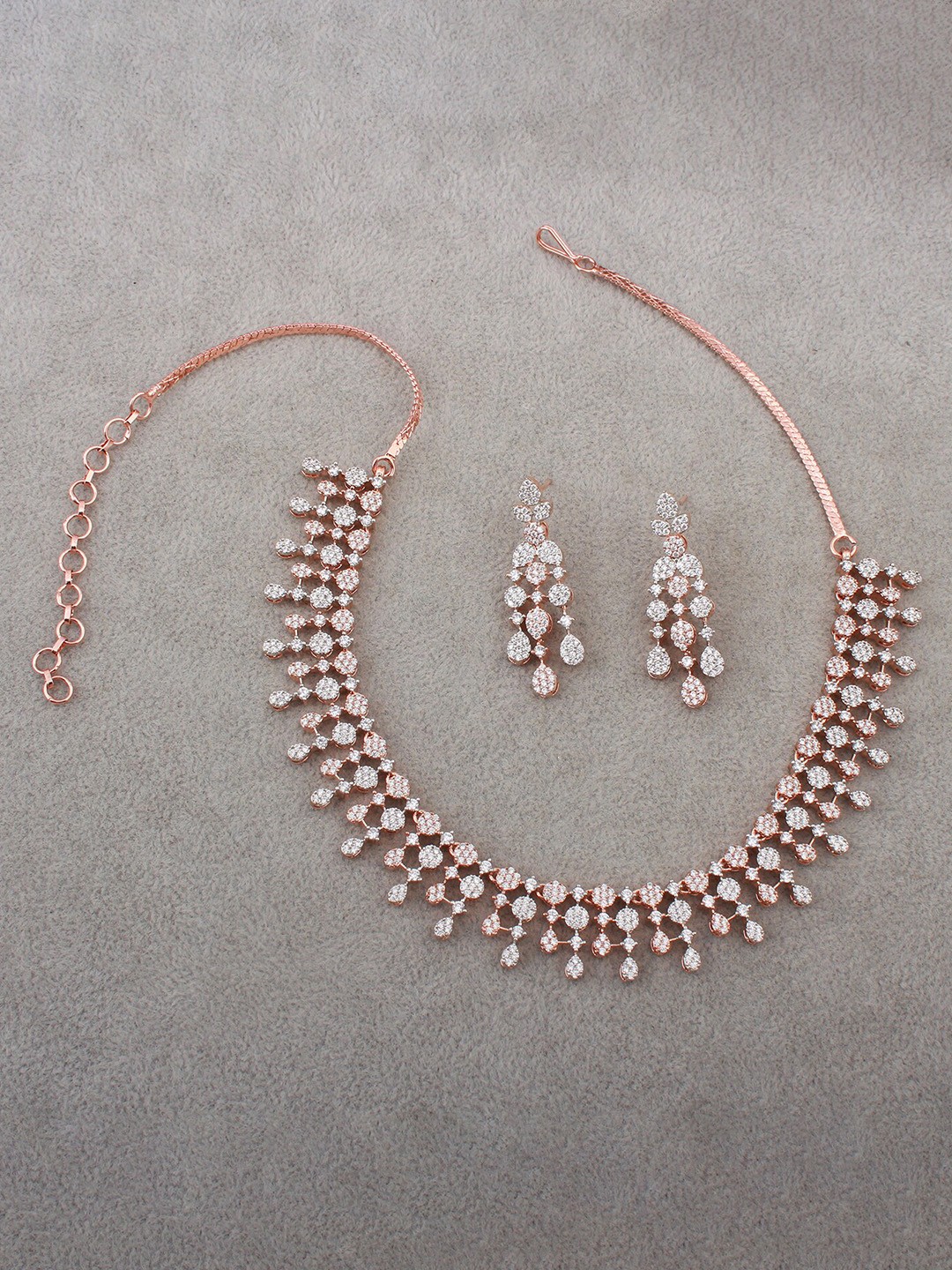 

Mirana Rose Gold Plated Cz-Studded Jewellery Set