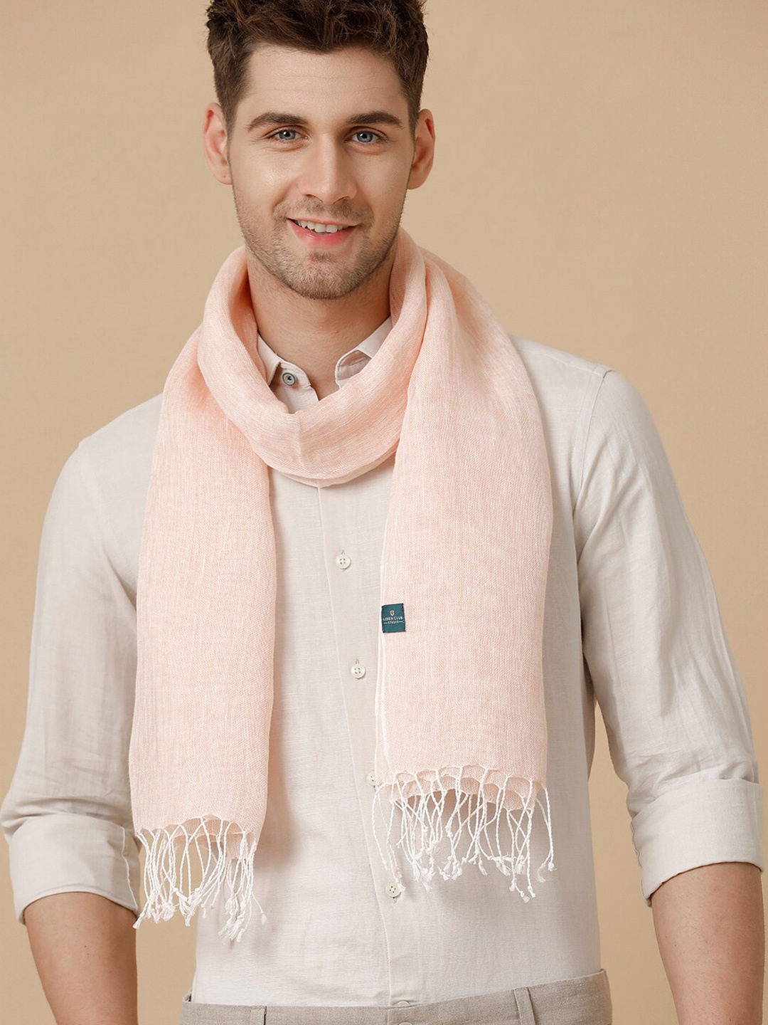 

Linen Club Unisex Pure Linen Stole, Orange