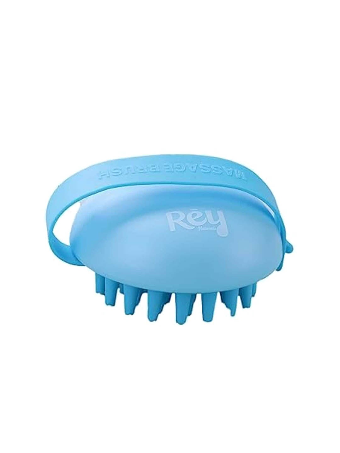 

Rey Naturals Hair Scalp Massager Shampoo & Hair Oil Brush, Blue