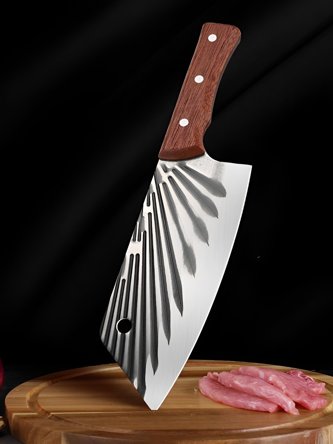 

UniKart Wood & Stainless Steel Cleaver Knife