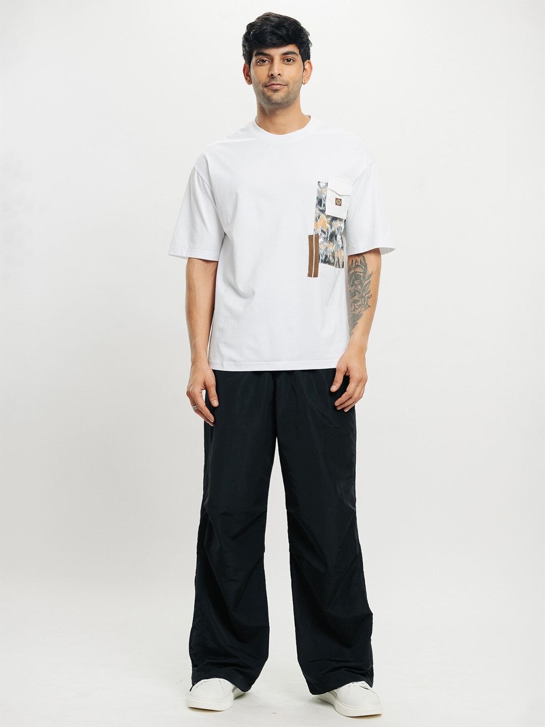 

FREAKINS Round Neck Short Sleeves Cotton T-shirt, White