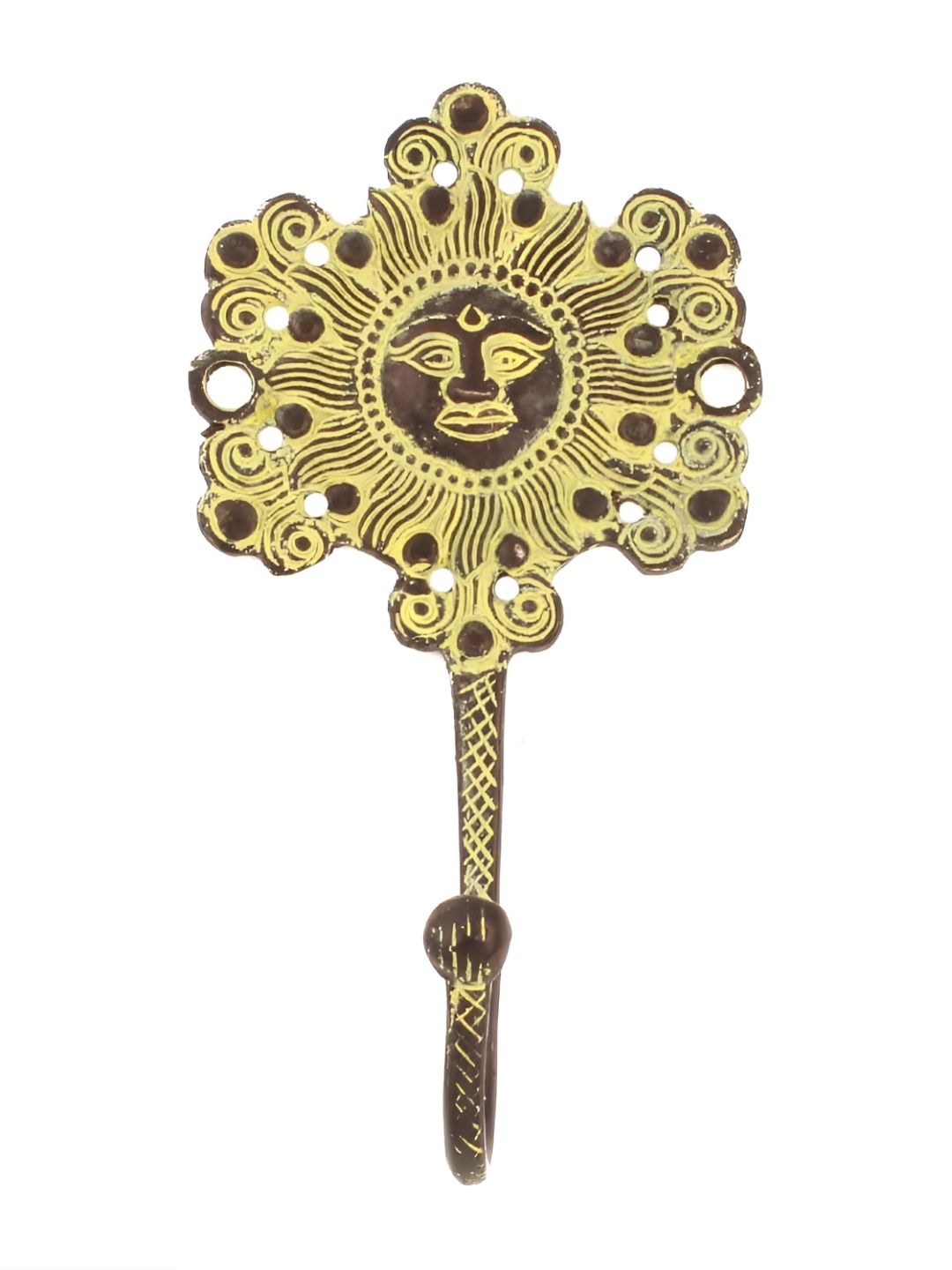 

Indianshelf Yellow Sun Wall Hook Key Holder