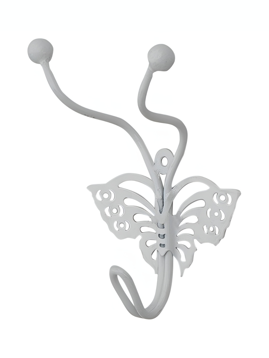 

Indianshelf White Butterfly Shape Metal Wall Hook