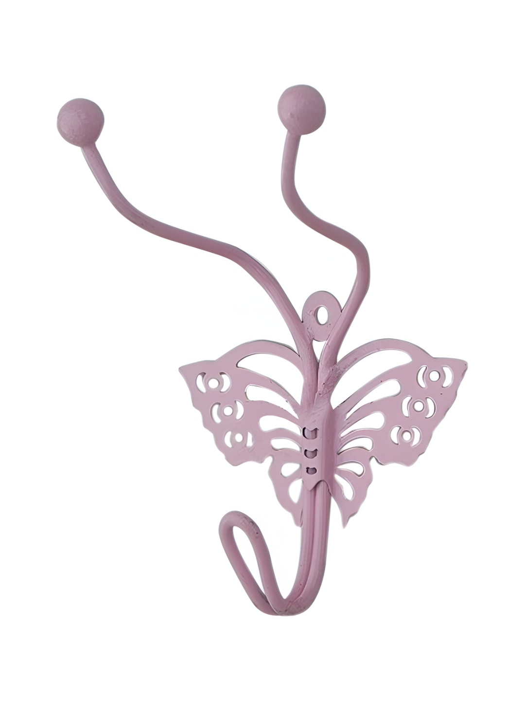 

Indianshelf Pink Butterfly Iron Wall Hooks Key Holder
