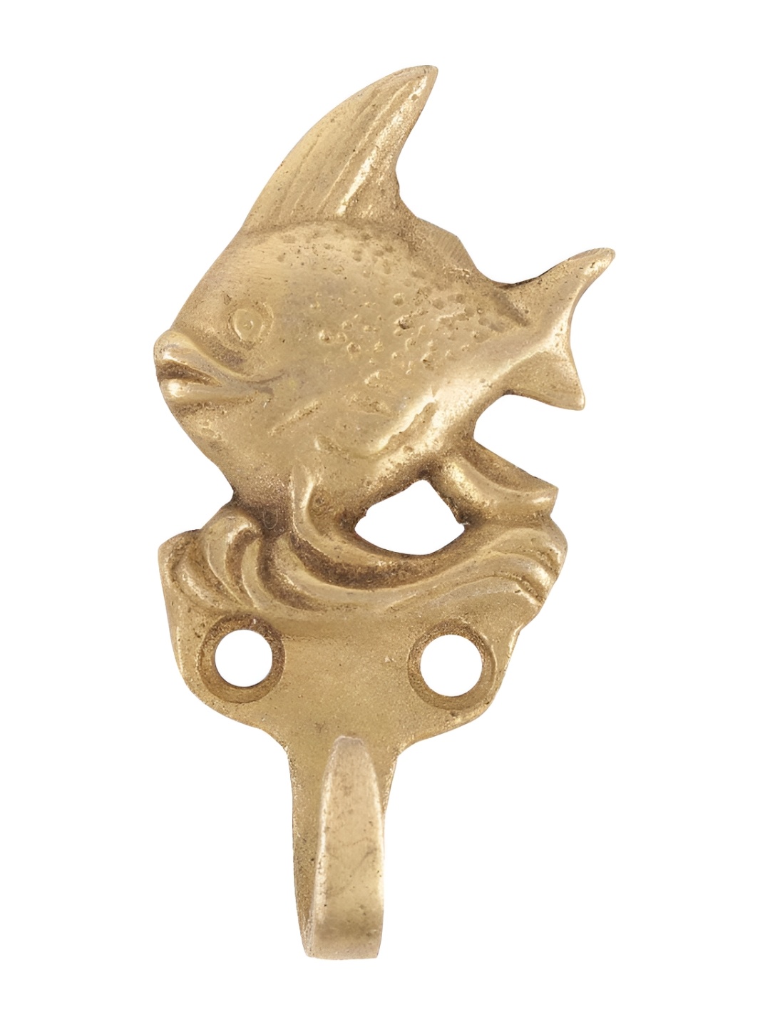 

Indianshelf Beige Fish Shape Brass Wall Hook