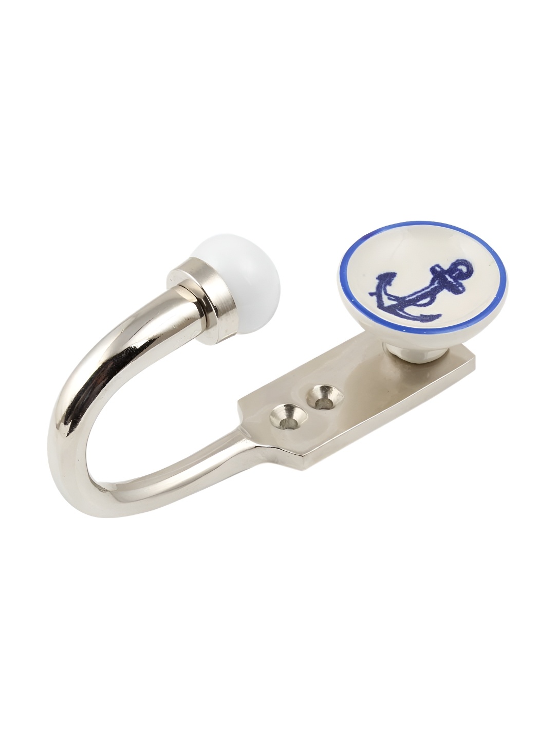 

Indianshelf Blue & White Anchor Printed Wall Key Holder