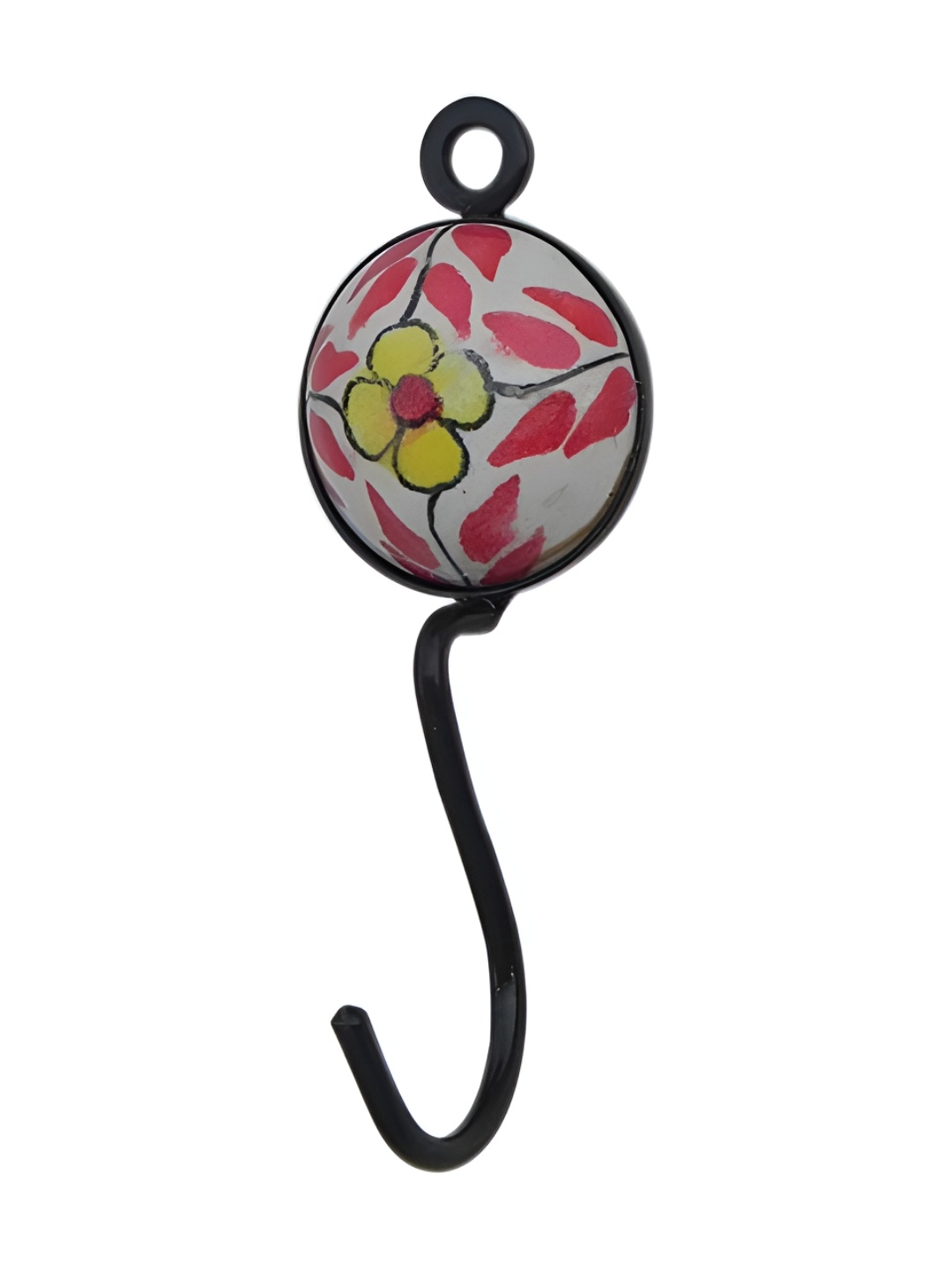 

Indianshelf Red & White Leaf Printed Wall Key Holder