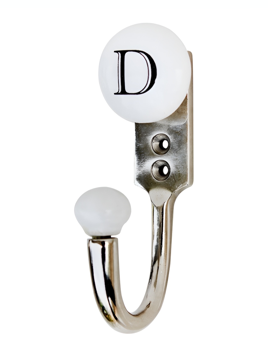 

Indianshelf White & Grey D Alphabet Printed Wall Key Holder