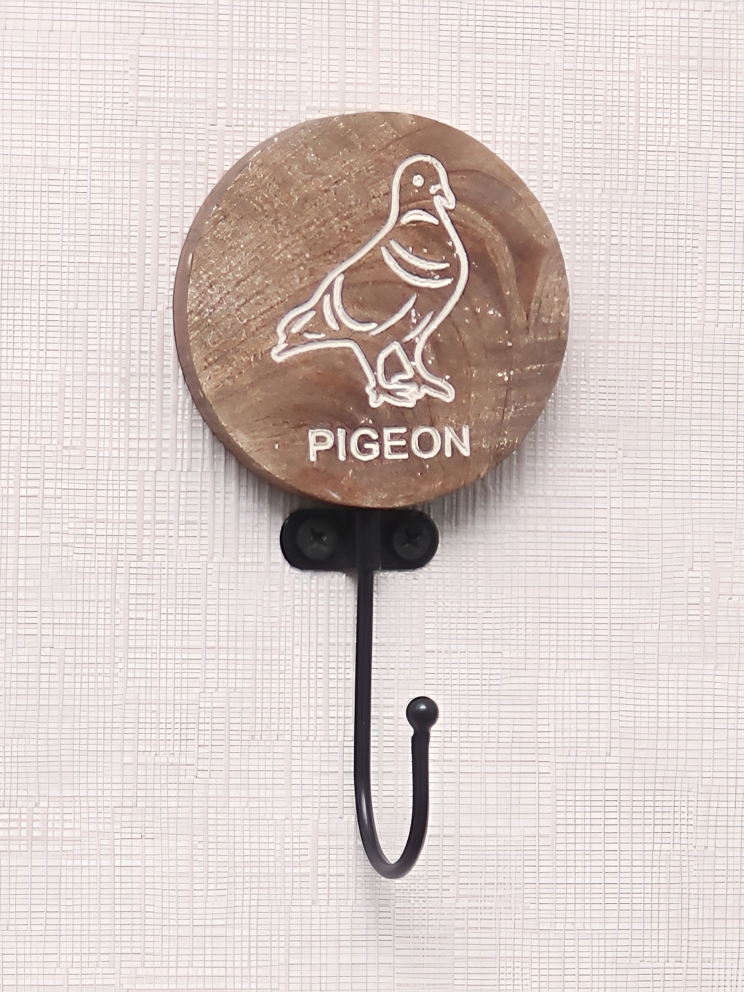 

Indianshelf Brown & Black Pigeon Wood Wall Hooks Key Holder