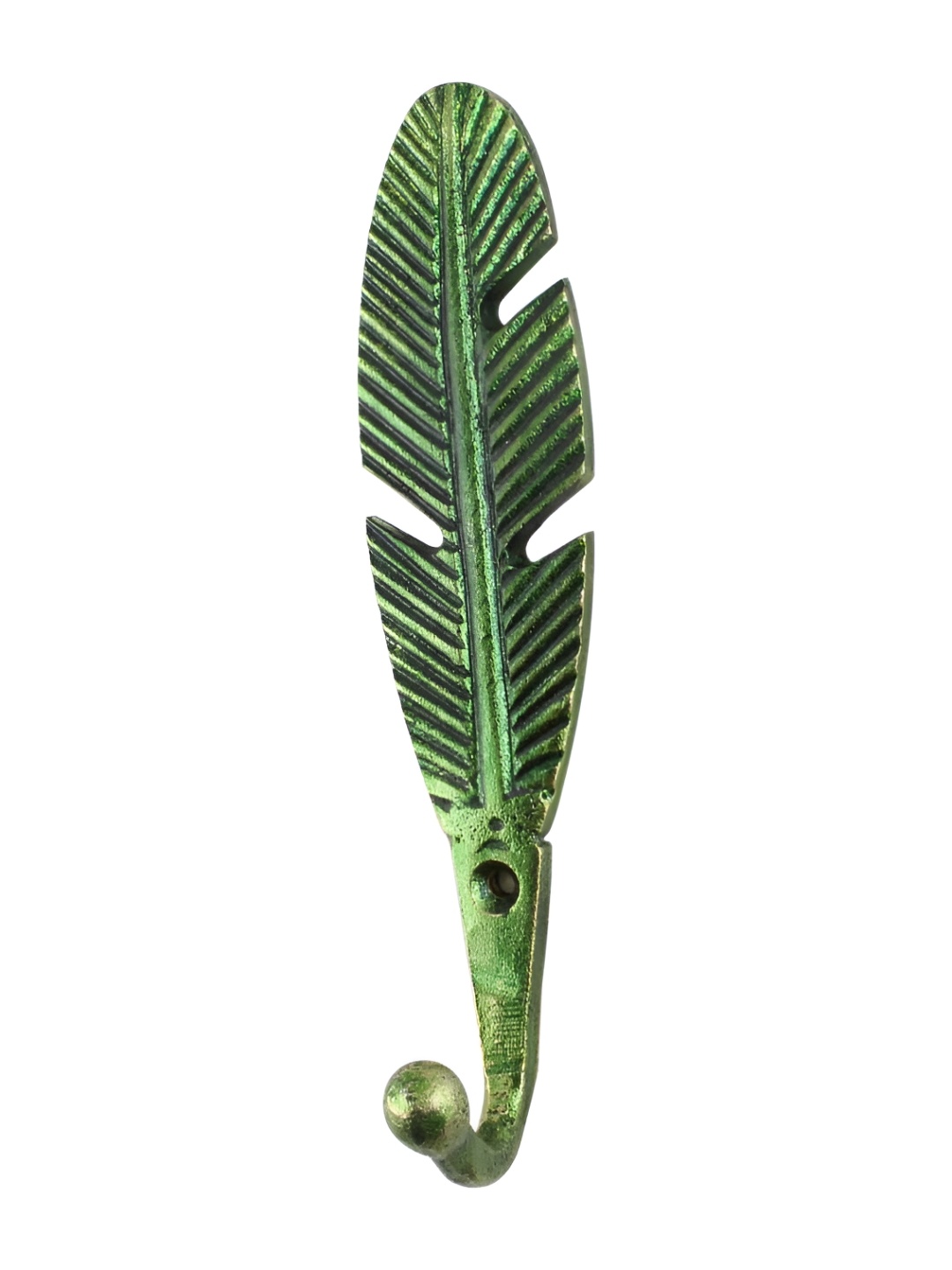 

Indianshelf Green Big Feather Wall Key Holder