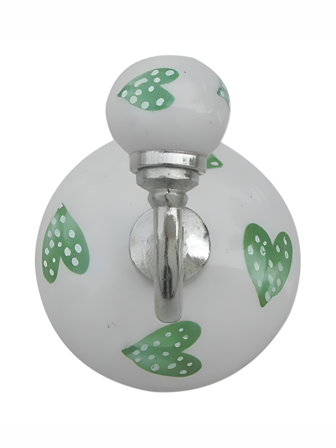 

Indianshelf Green & White Heart Wall Hooks Key Holder