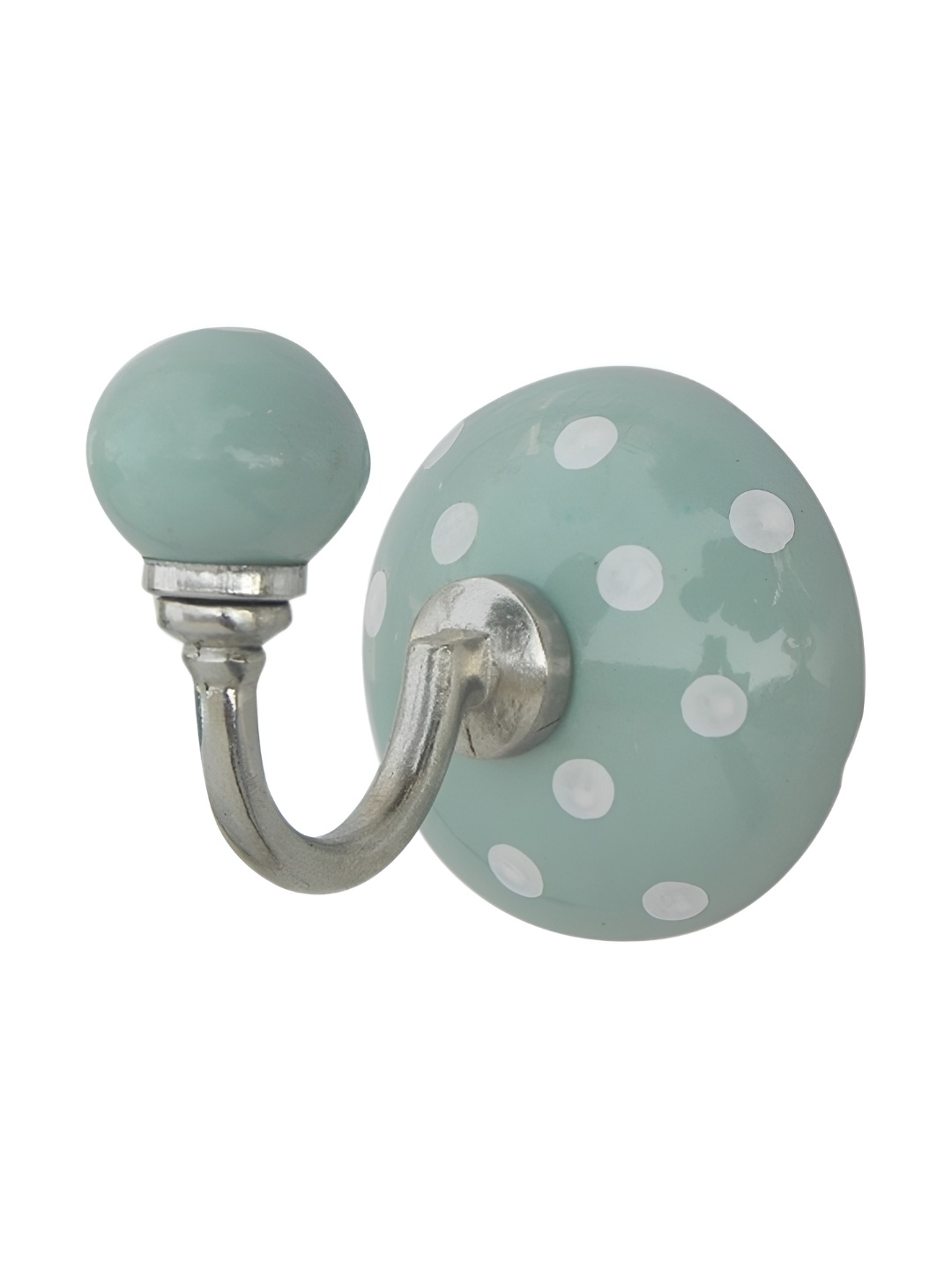 

Indianshelf Green & White Dotted Printed Wall Key Holder