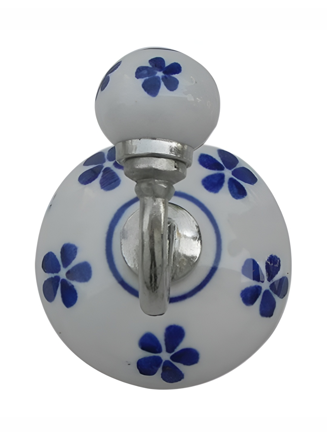 

Indianshelf Blue Floral Ceramic Wall Hook