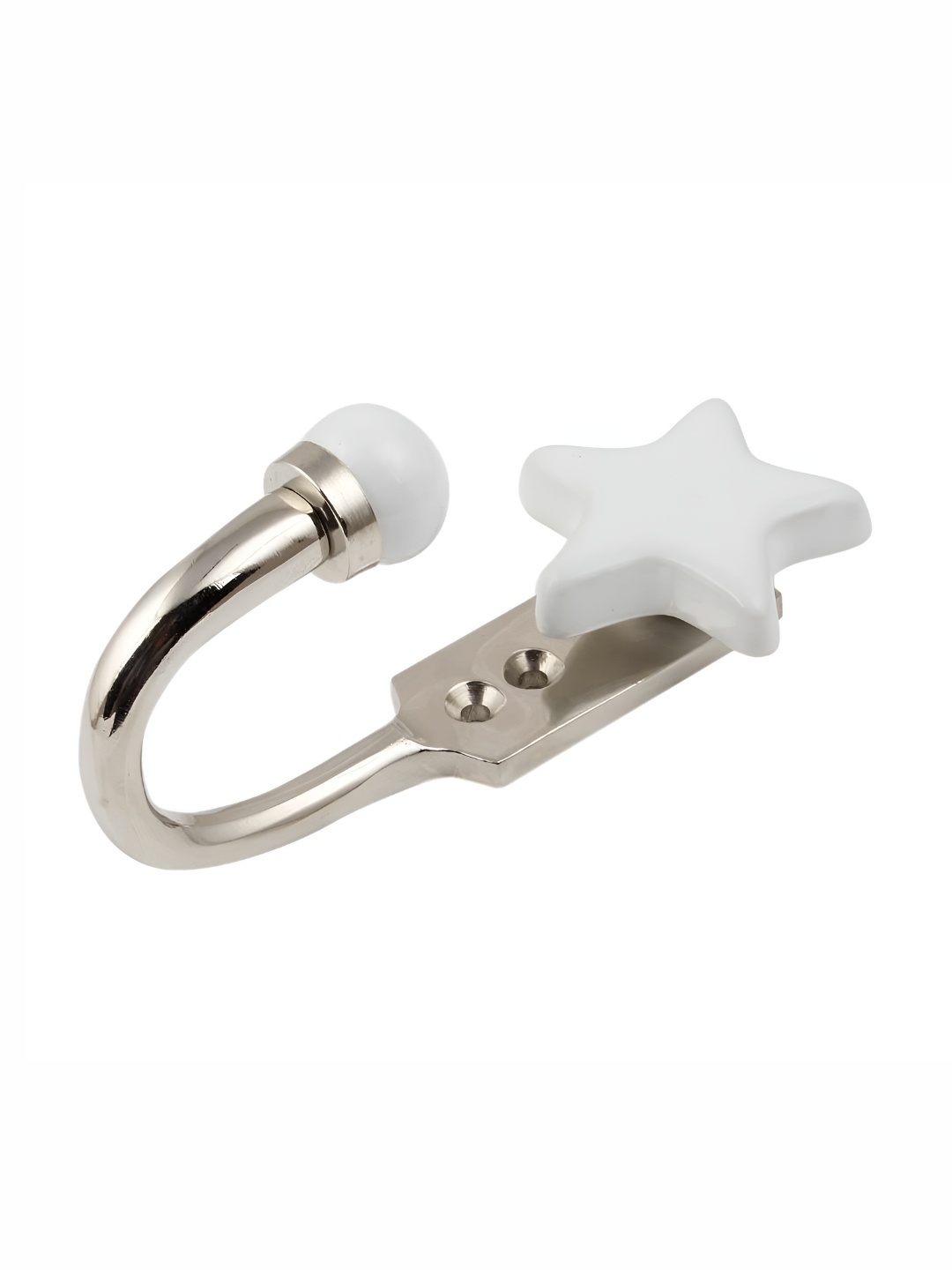 

Indianshelf White Star Shaped Ceramic Wall Hook Key Holder