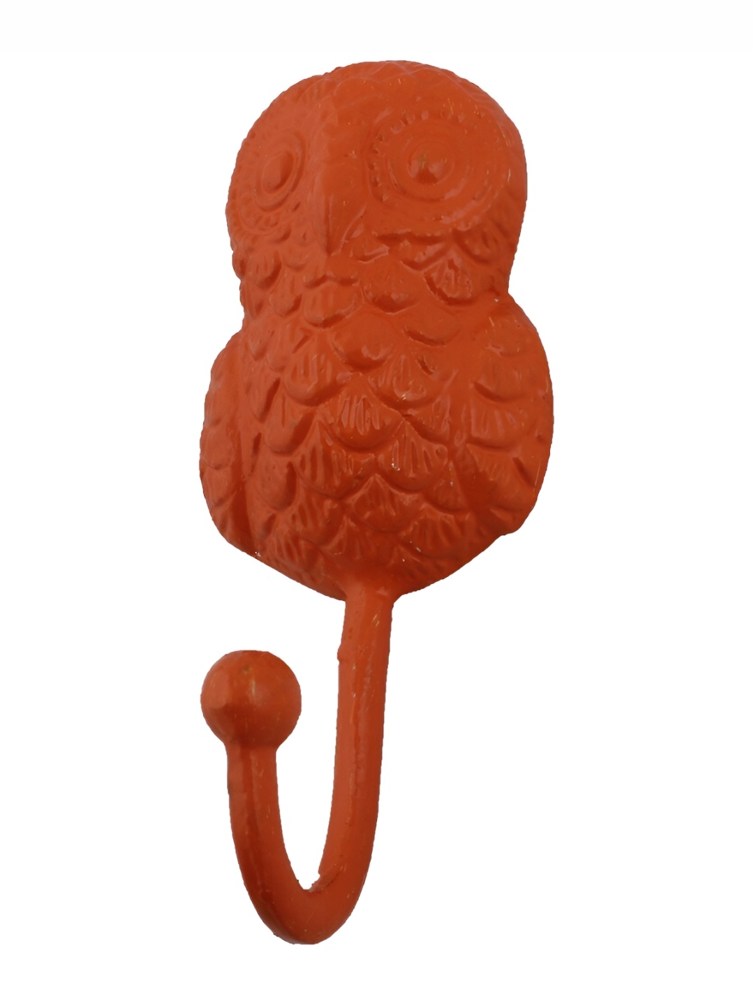 

Indianshelf Orange-Colored Owl Shaped Wall Hook Key Holder