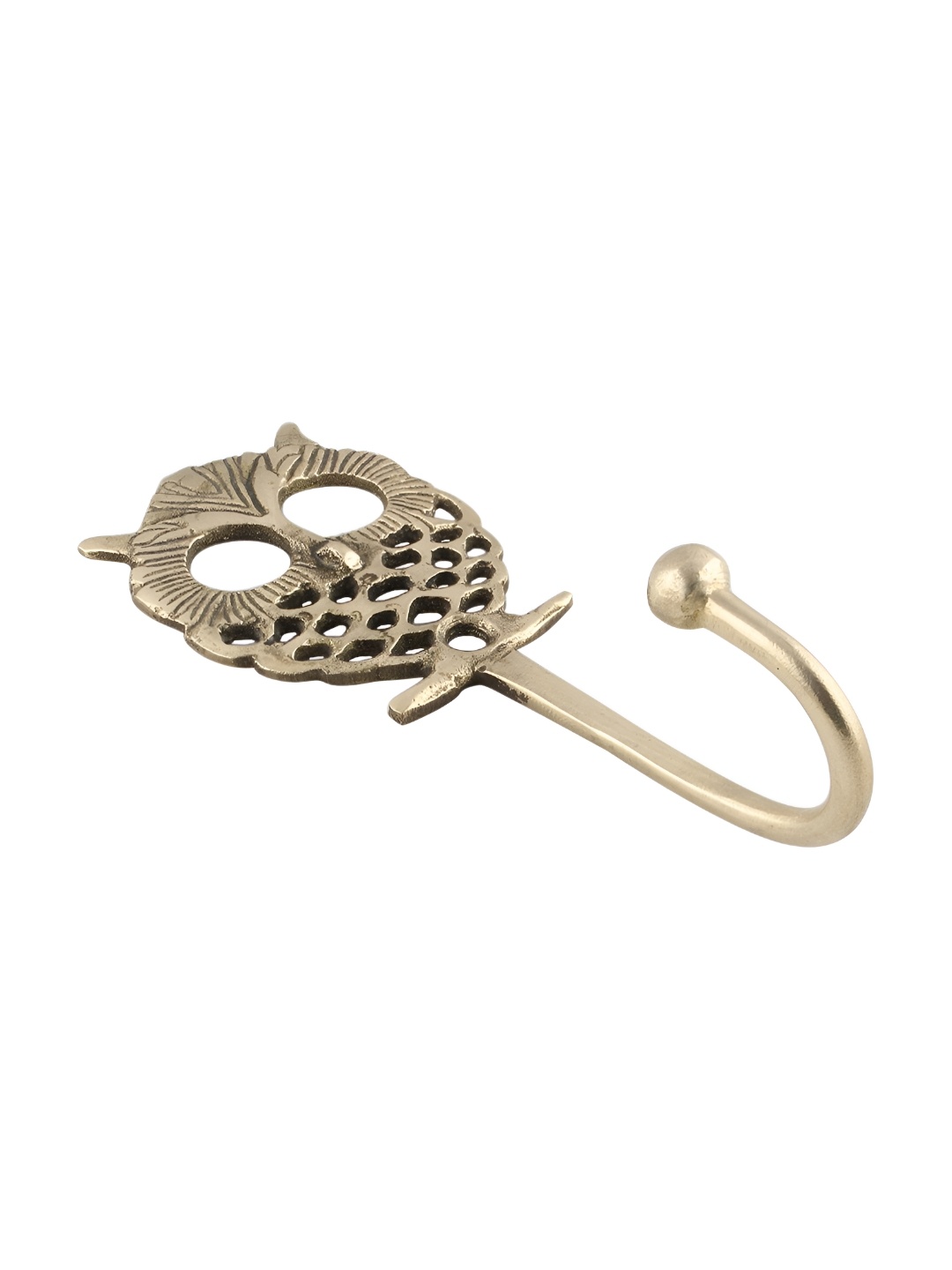 

Indianshelf Brass Owl Wall Hooks Key Holder, Gold