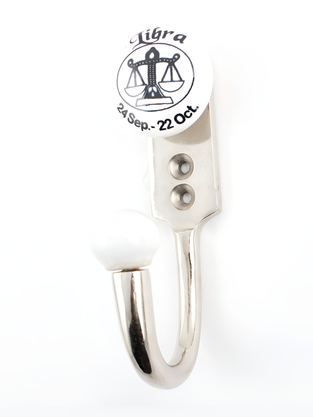 

Indianshelf White Ceramic Libra Wall Hooks Key Holder