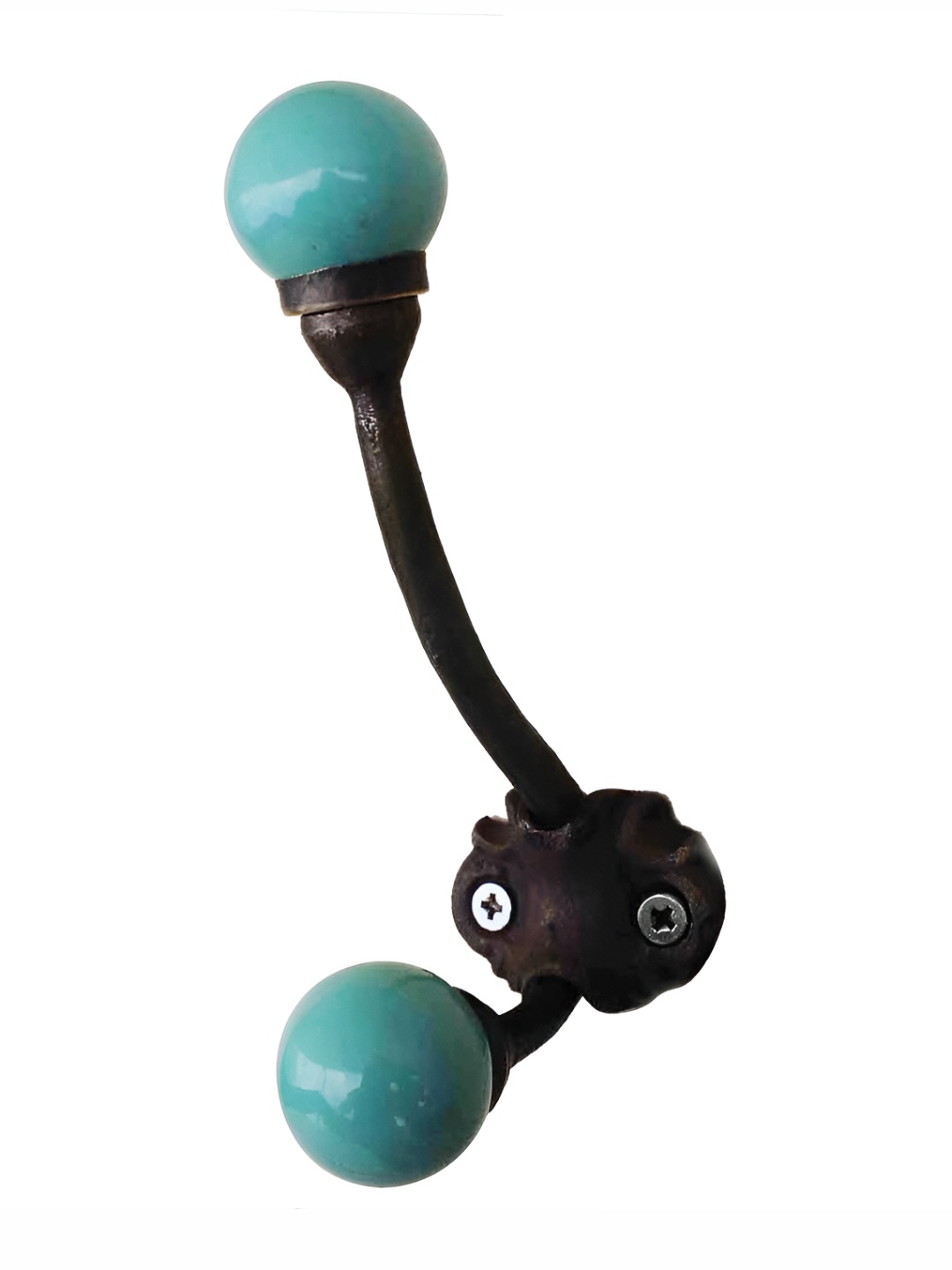 

Indianshelf Green Ceramic Wall Hooks Key Holder