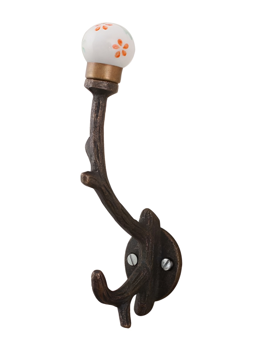 

Indianshelf Red Ceramic Tiny Tree Wall Hooks Key Holder