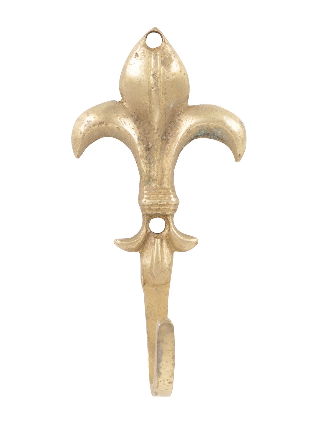 

Indianshelf Brass Flor De Lis Wall Hooks Key Holder, Gold