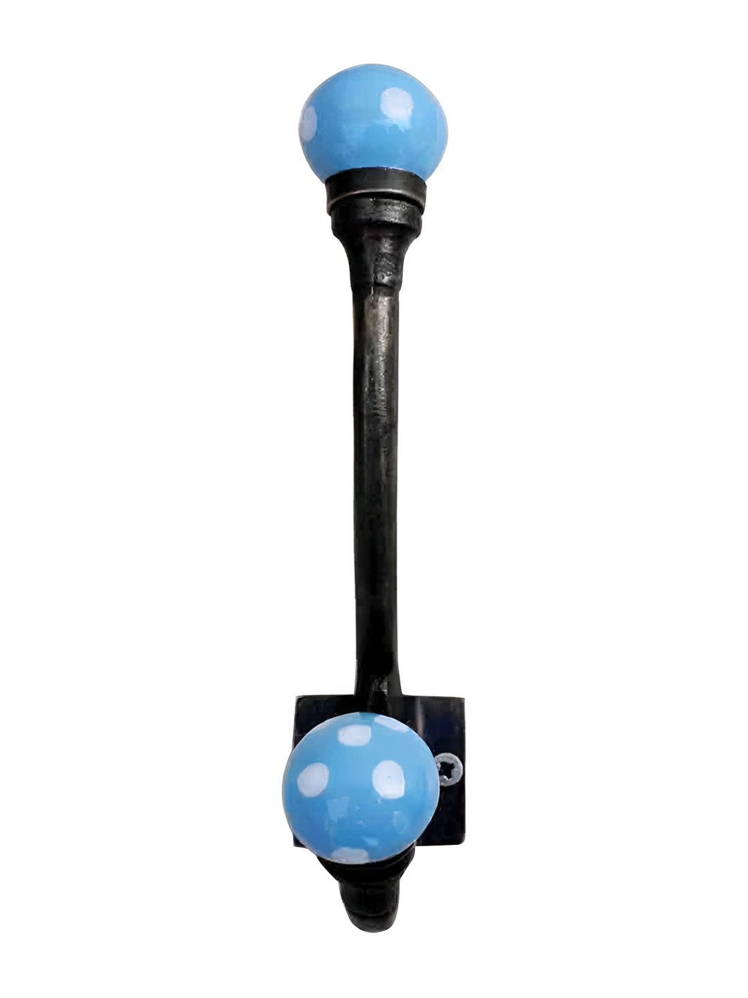 

Indianshelf Turquoise Blue & Black Dot Wall Hooks Key Holder