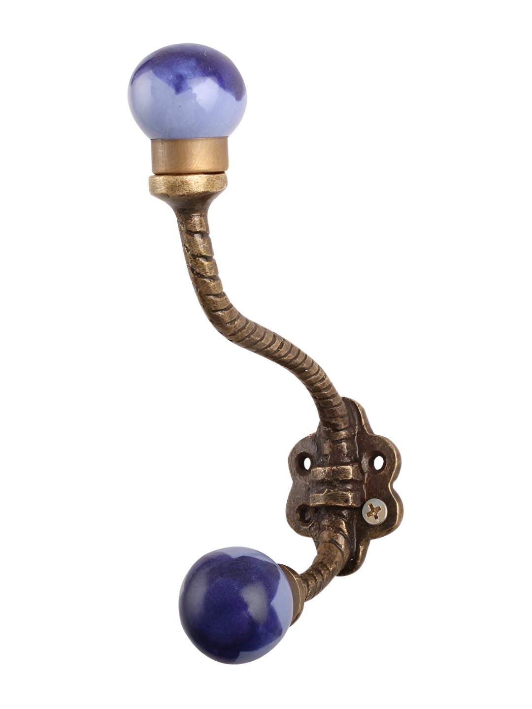 

Indianshelf Blue Floral Wall Hooks Key Holder