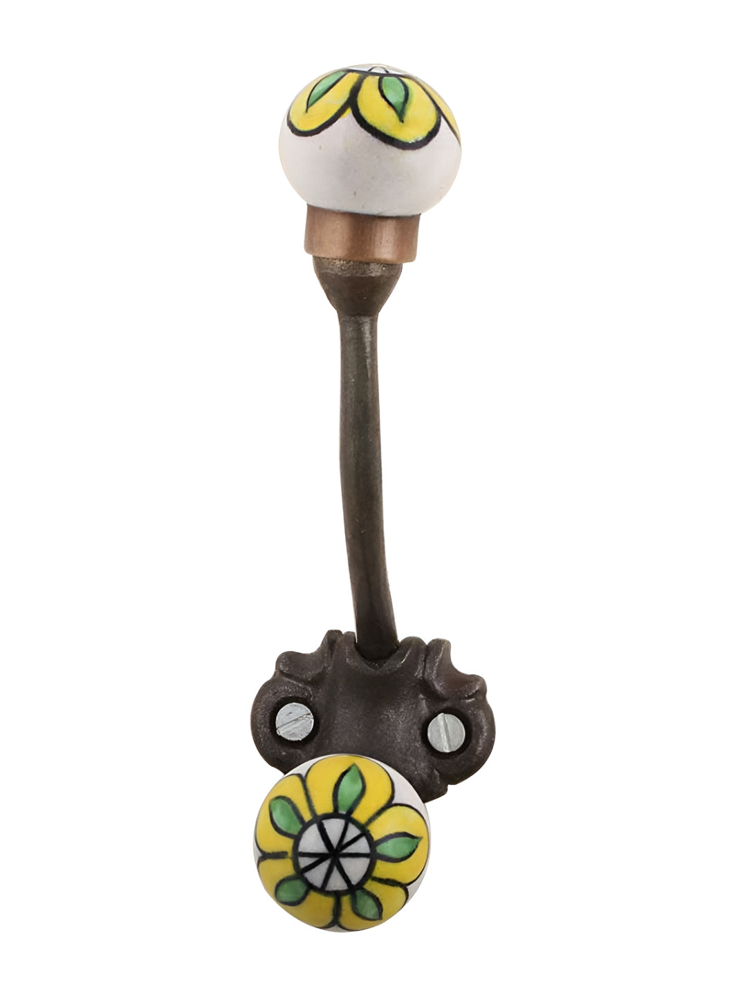 

Indianshelf Yellow Floral Wall Hooks Key Holder