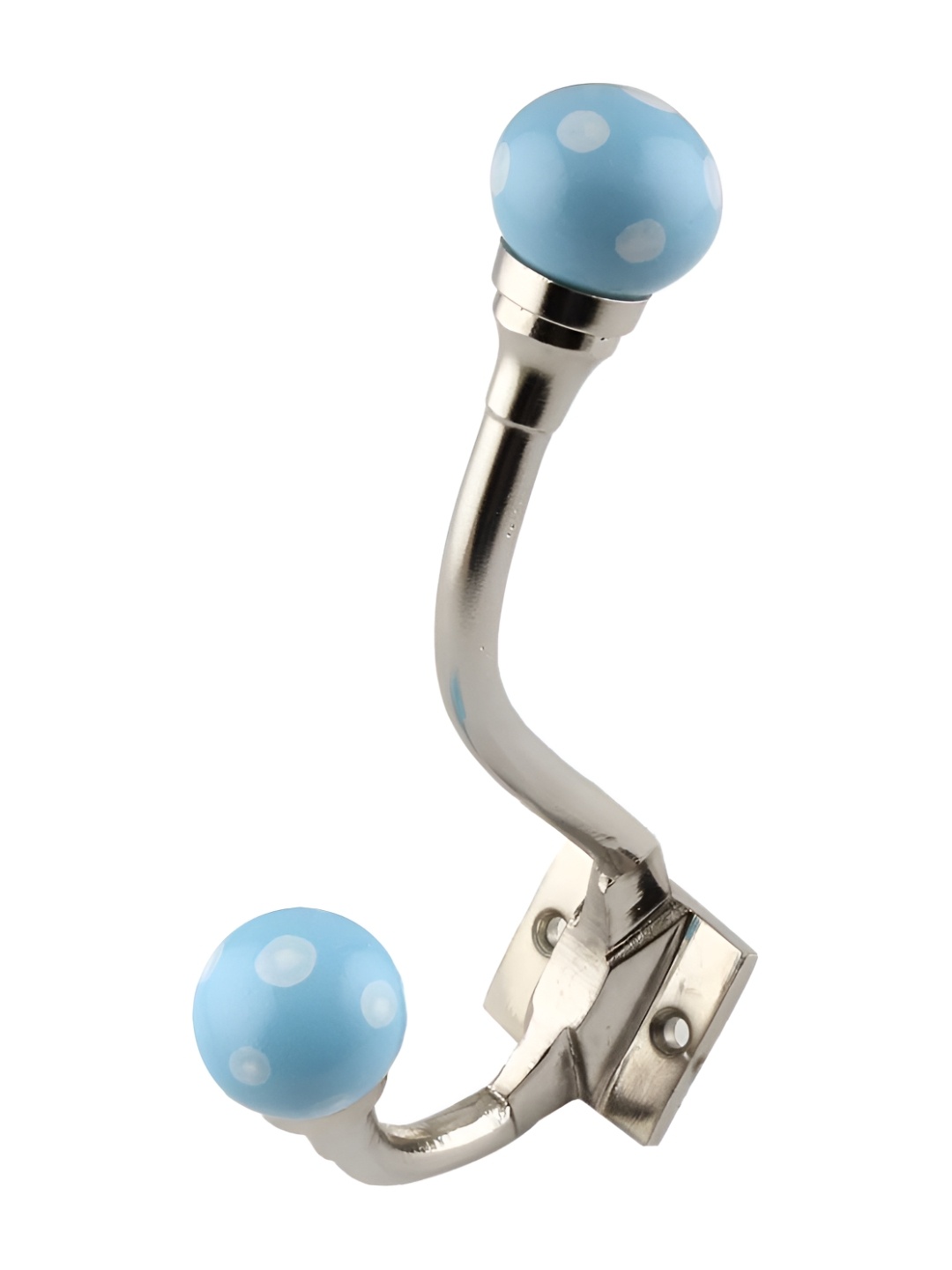 

Indianshelf Turquoise Blue Ceramic Dotted Wall Hooks Key Holder