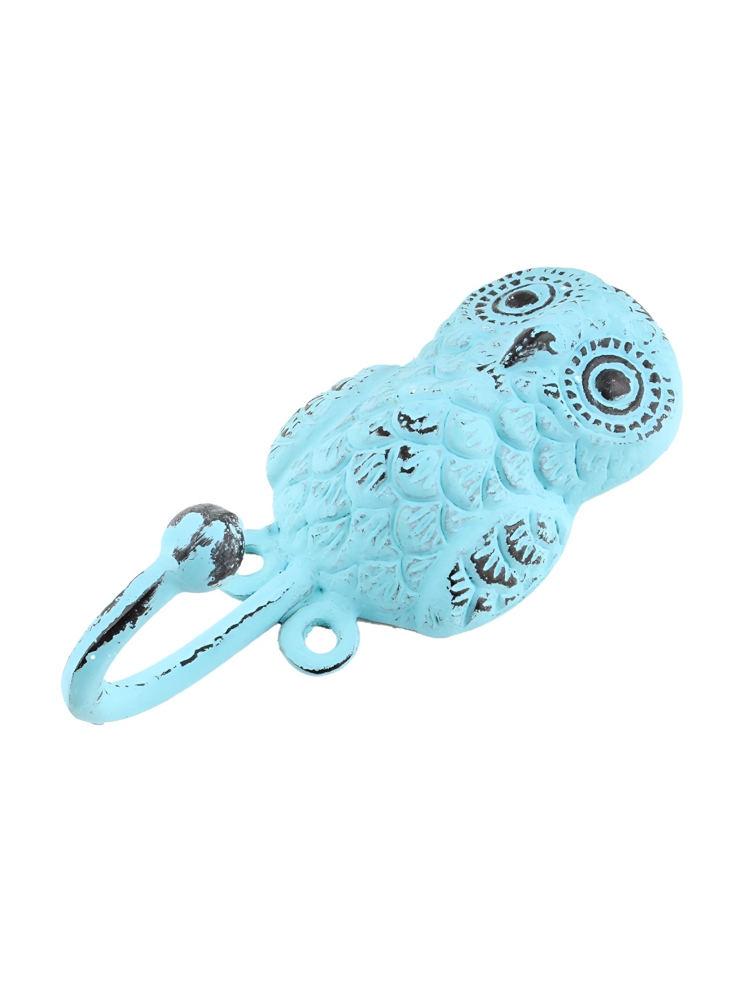 

Indianshelf Blue Owl Shaped Ceramic Wall Hooks Key Holder