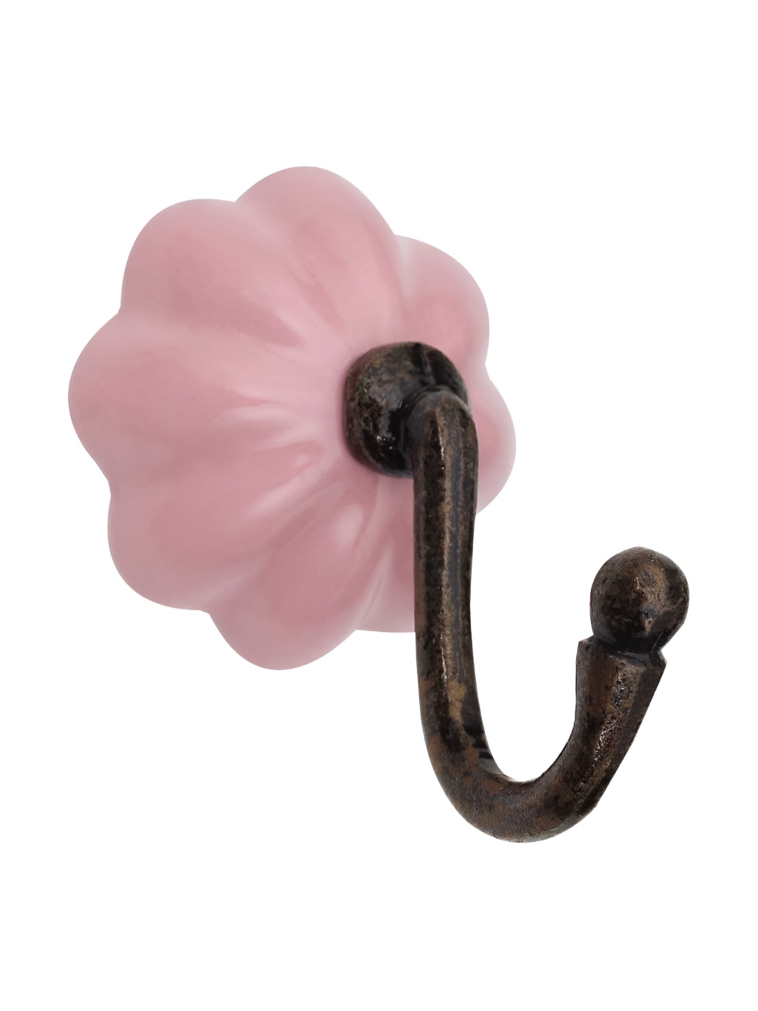 

Indianshelf Pink Textured Ceramic Melon Wall Hook