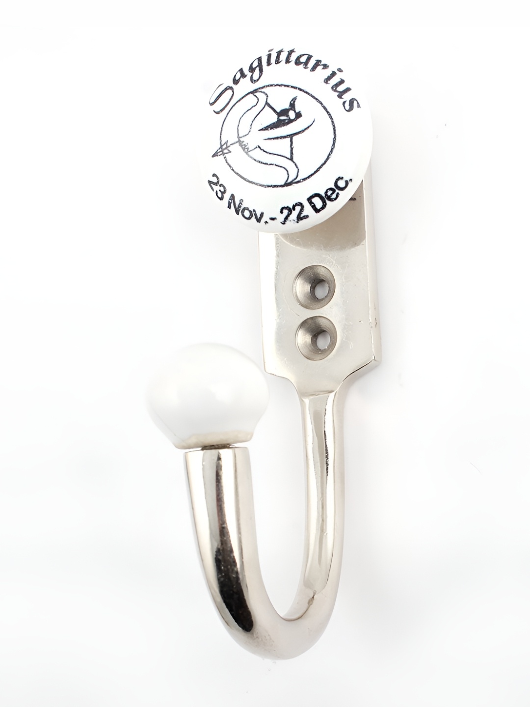 

Indianshelf White Ceramic Sagittarius Wall Hooks Key Holder