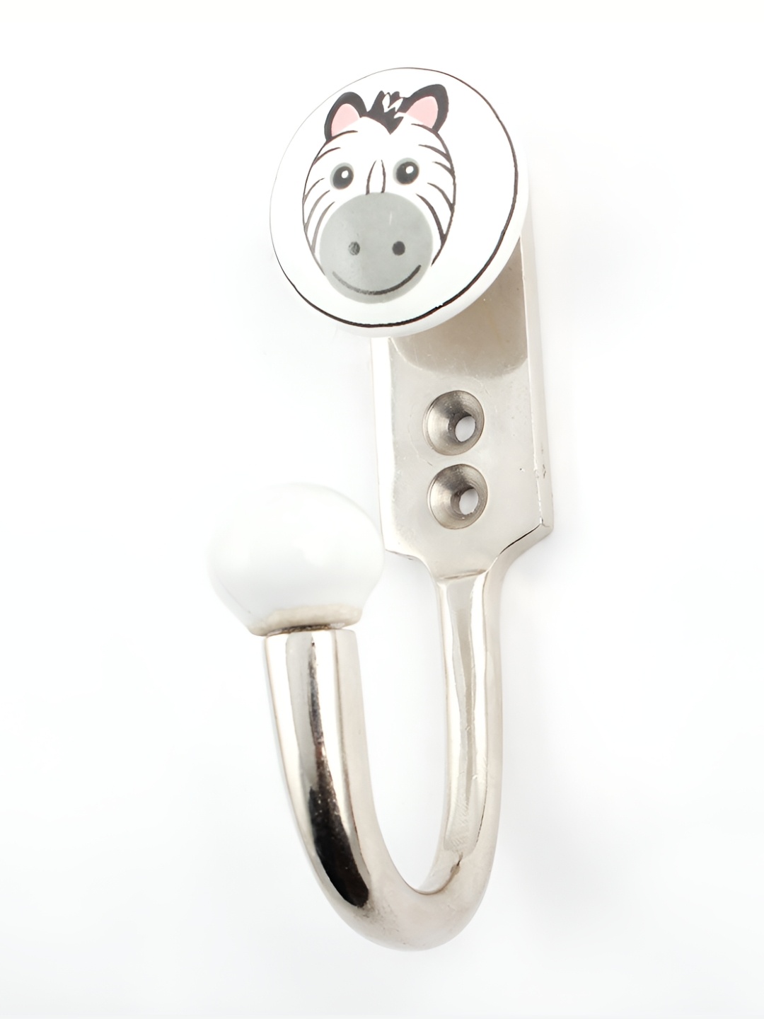 

Indianshelf Grey & White Zebra Printed Wall Key Holder