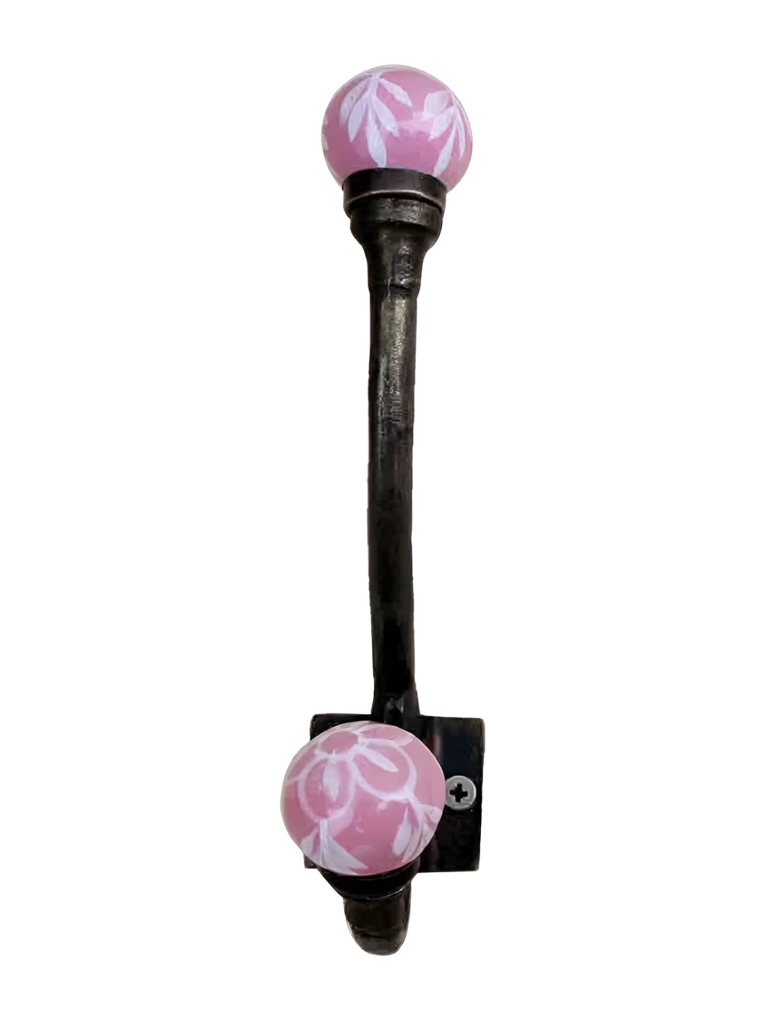 

Indianshelf Pink & Black Floral Printed Wall Key Holder