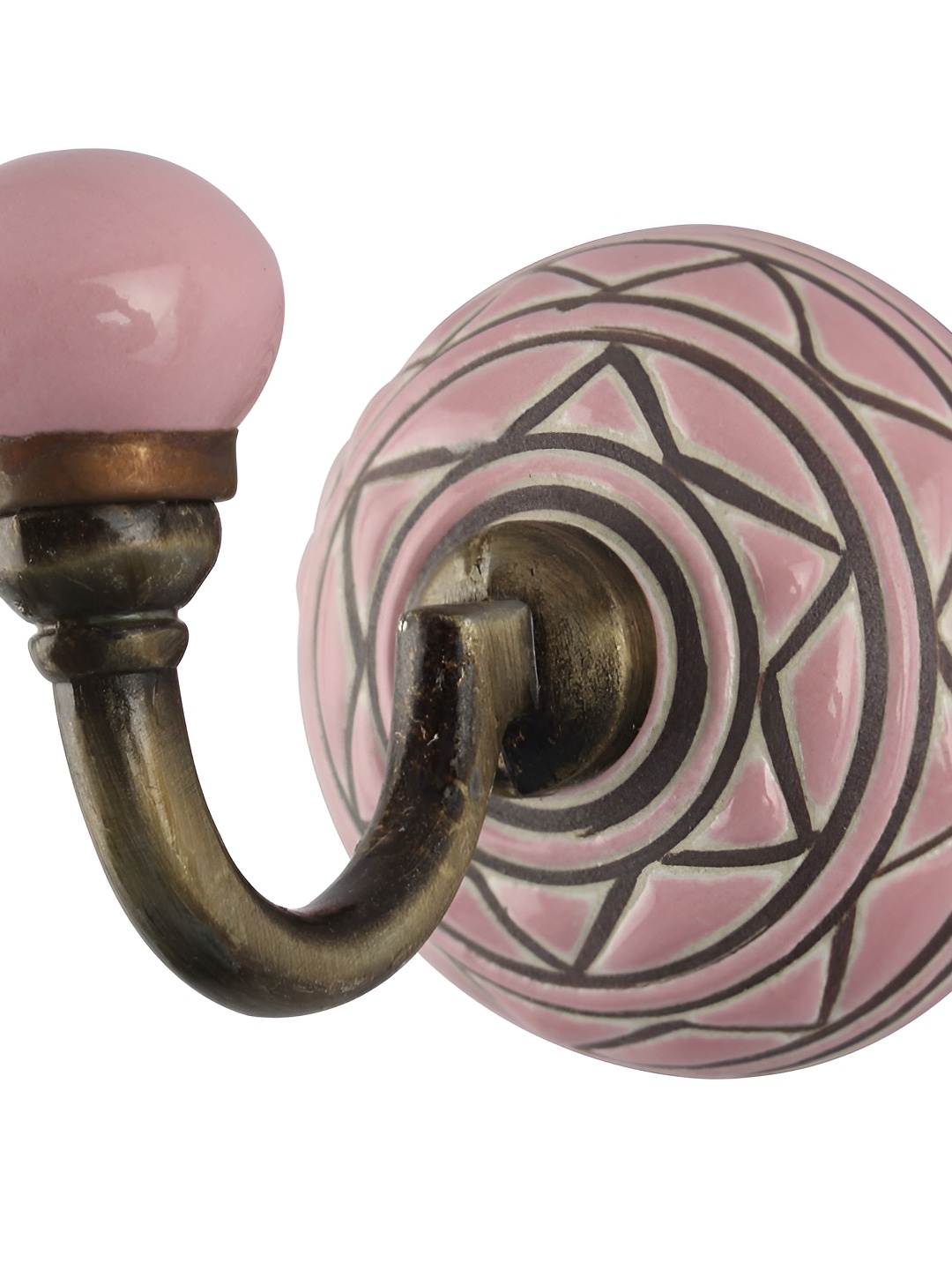 

Indianshelf Pink Etched Ceramic Wall Hook