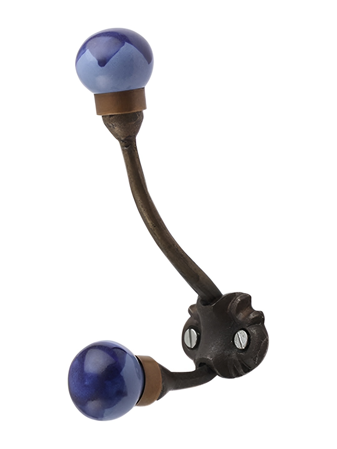 

Indianshelf Blue Printed Modern Ceramic Wall Hook Key Holder