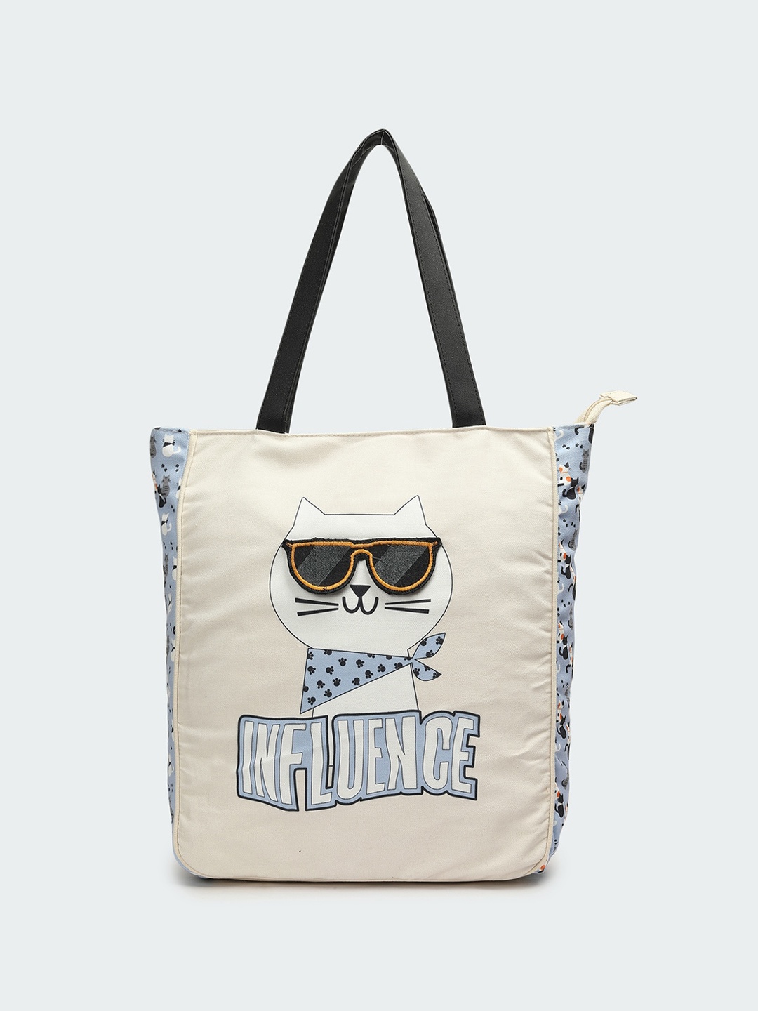 

max Printed Oversized Shopper Tote Bag, Off white