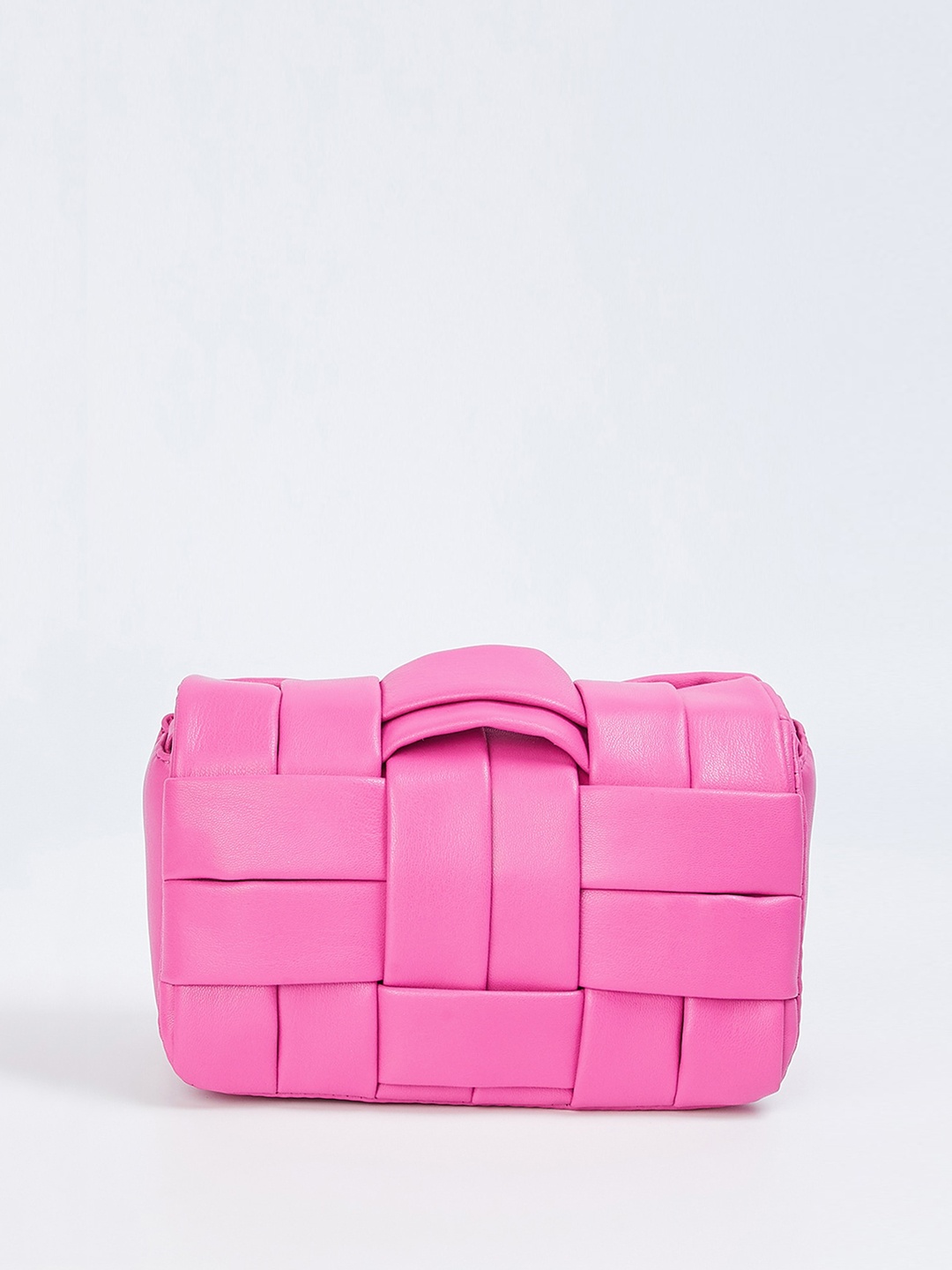 

max Textured Miniature Sling Bag With Quilted, Pink