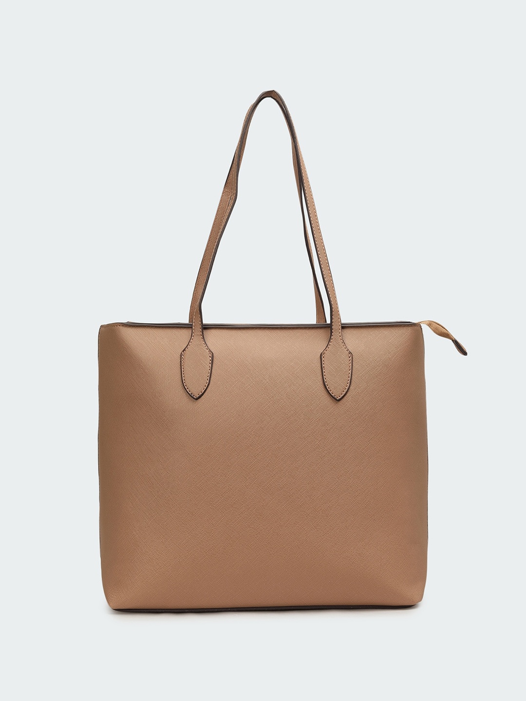 

max Textured Shopper Shoulder Bag, Brown