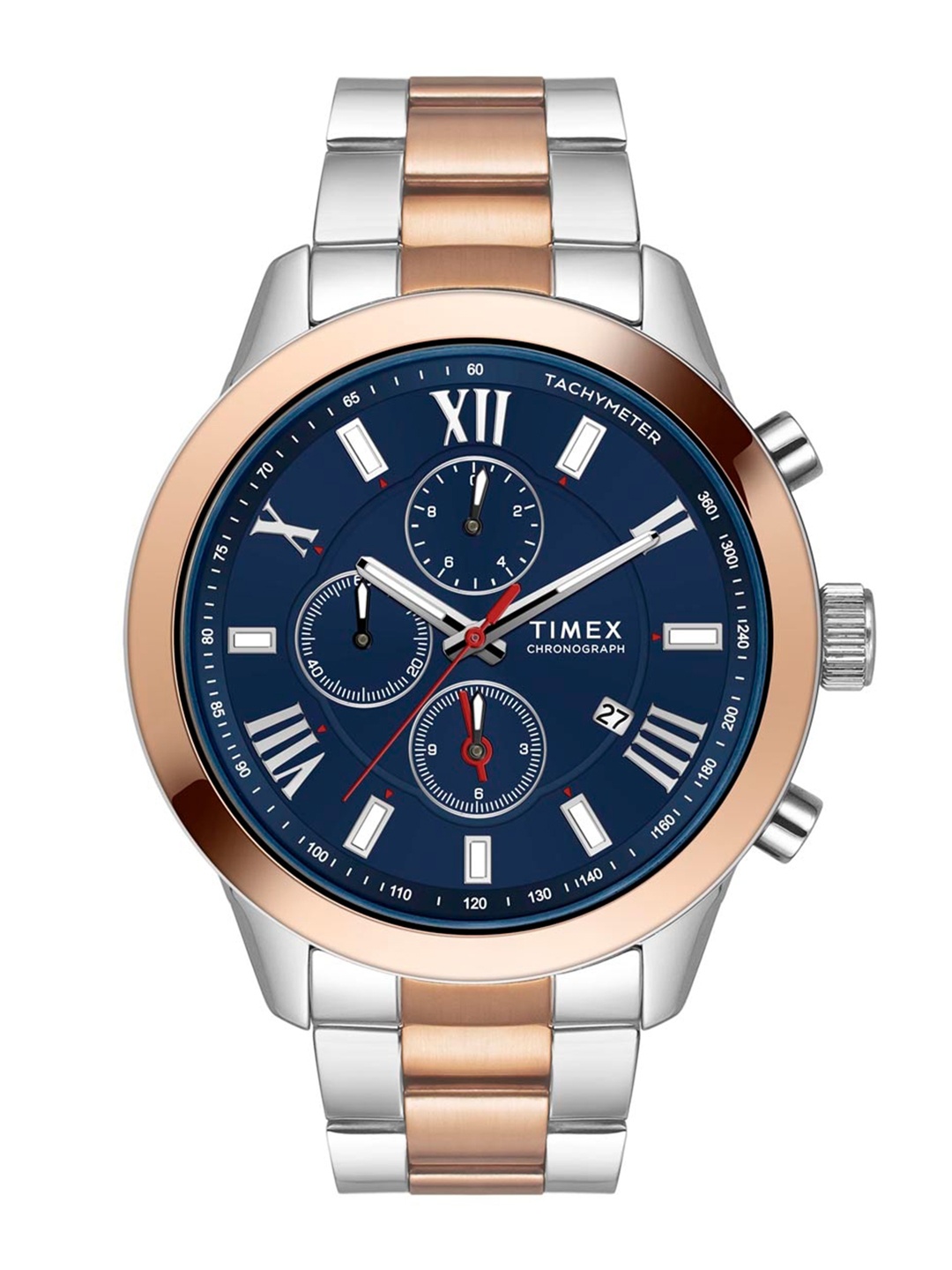 

Timex Men Stainless Steel Bracelet Style Straps Analogue Watch TWEG18516, Blue