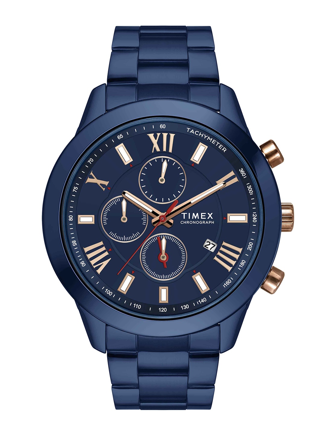 

Timex Men Brass Dial & Stainless Steel Straps Analogue Watch TWEG18517, Blue