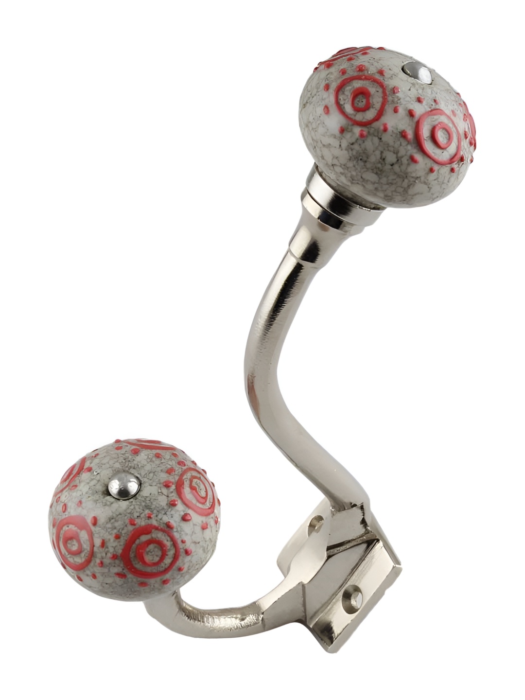 

Indianshelf Red & Grey Crackle Printed Wall Key Holder