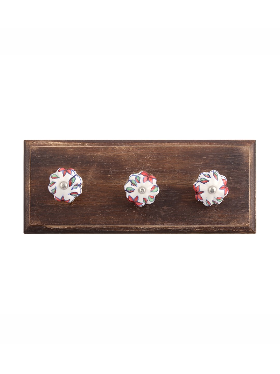 

Indianshelf White Floral Melon Wall Hooks Key Holder