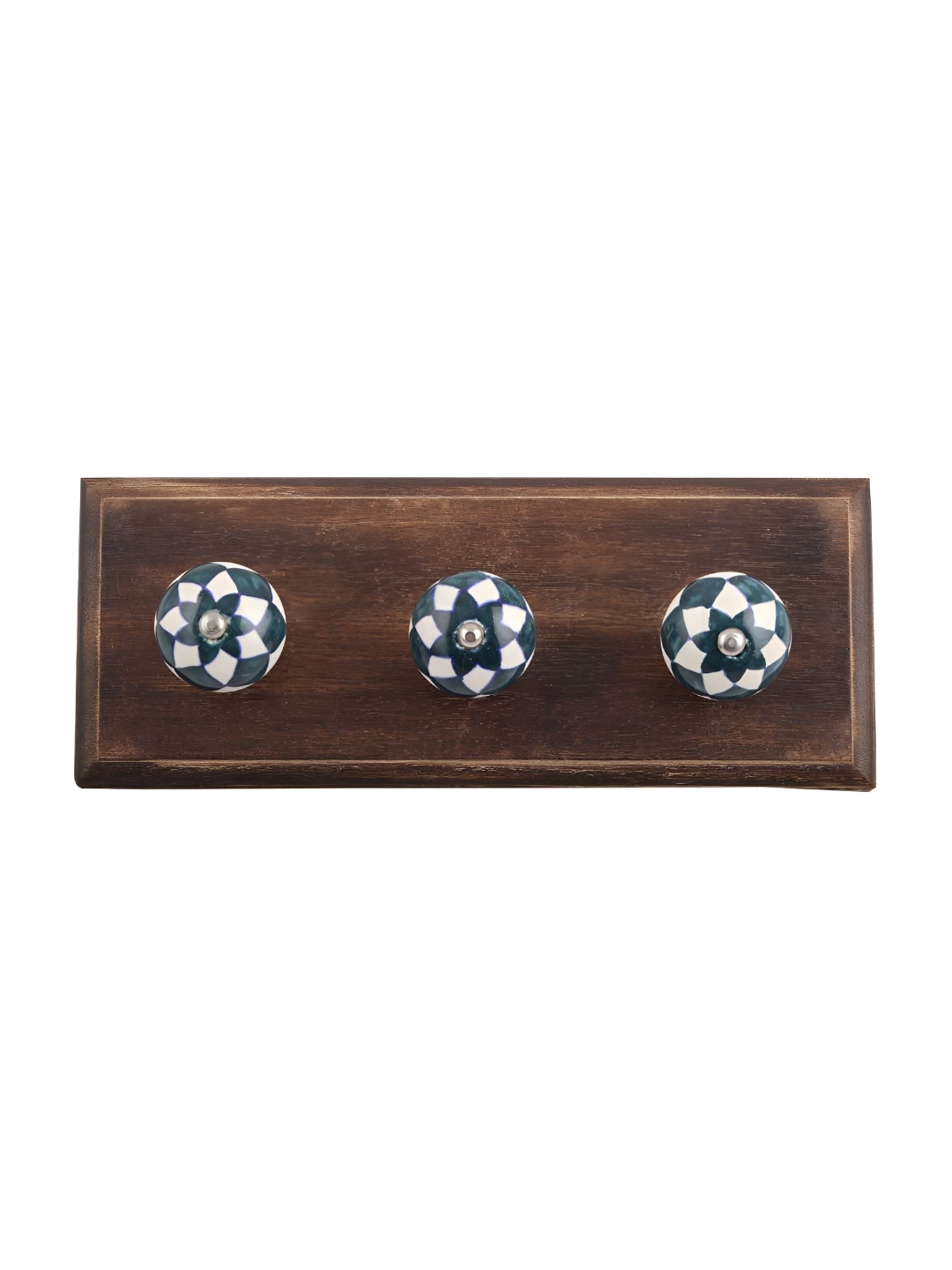 

Indianshelf Green Check Wall Hooks Key Holder