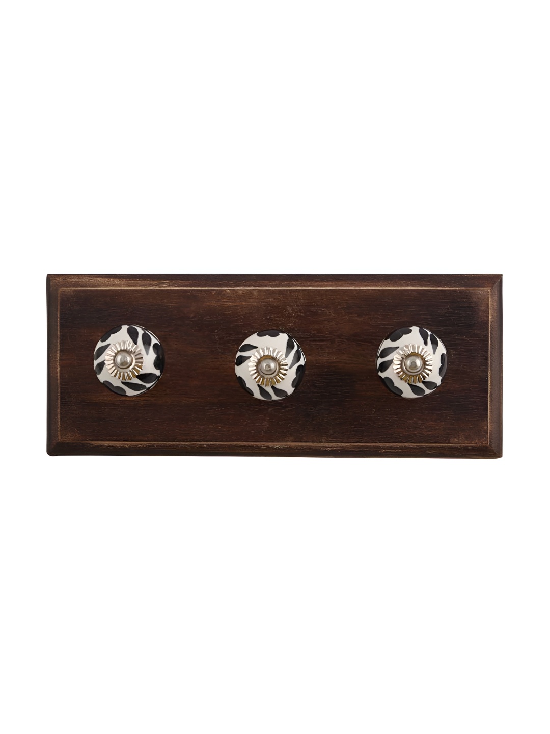 

Indianshelf White & Brown Day Night Wall Hooks Key Holder
