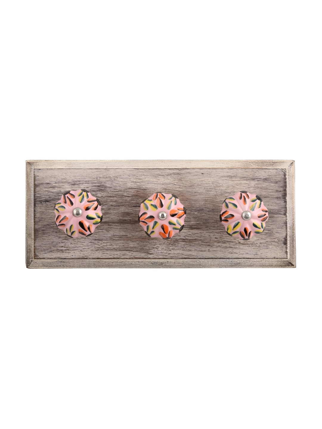 

Indianshelf Pink & Grey Leaf Melon Wall Hooks Key Holder