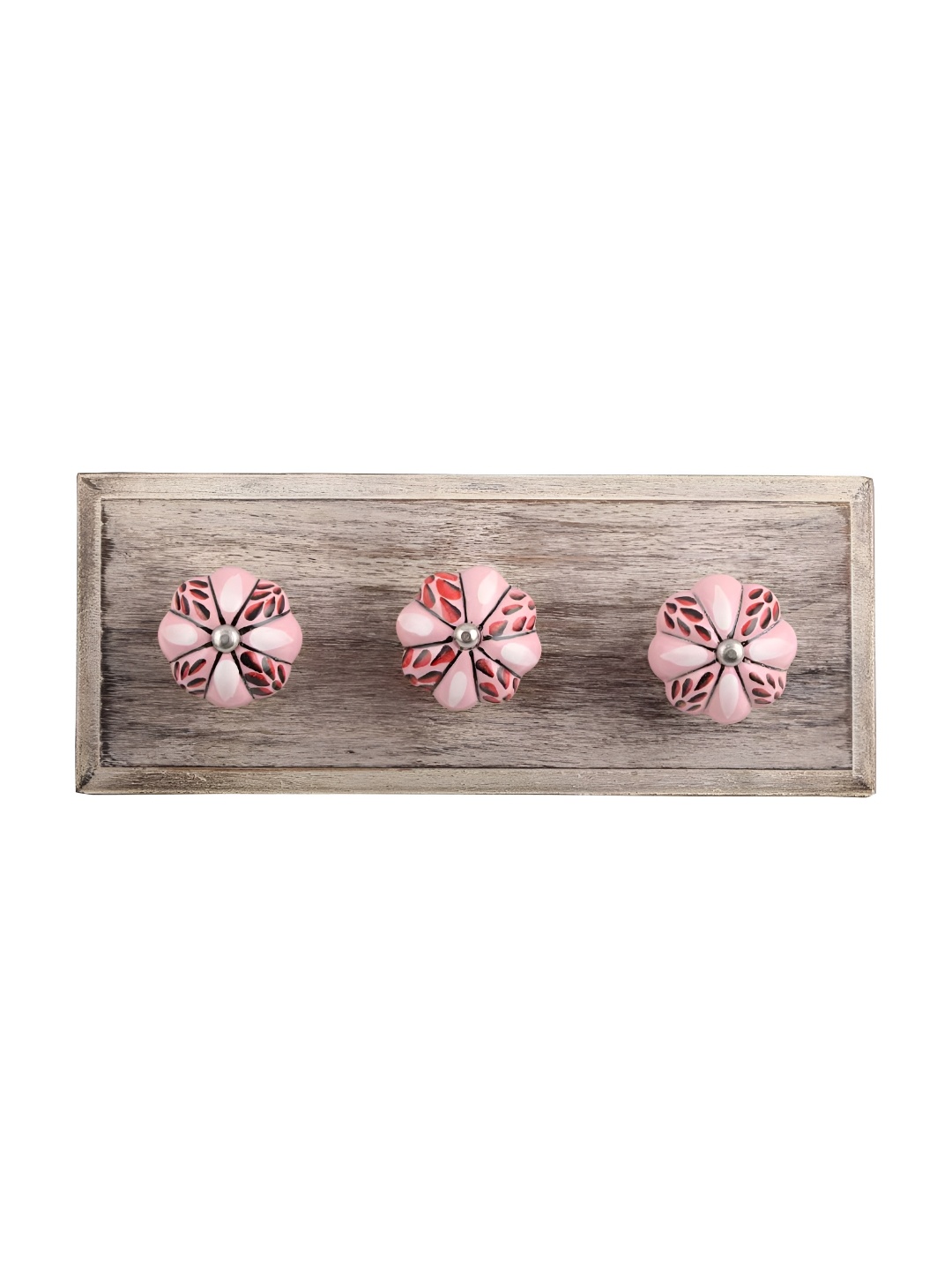 

Indianshelf Red & Pink Leaf Melon Wall Hooks Key Holder