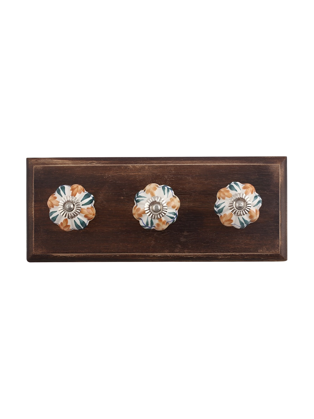 

Indianshelf Brown & White Wooden Wall Mounted Key Holder