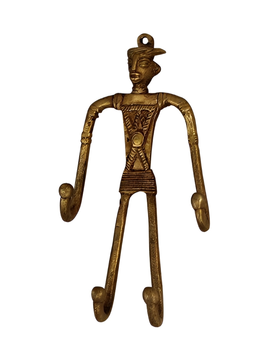 

Indianshelf Copper Tooned Tribal Shaped Brass Wall Hook Key Holder
